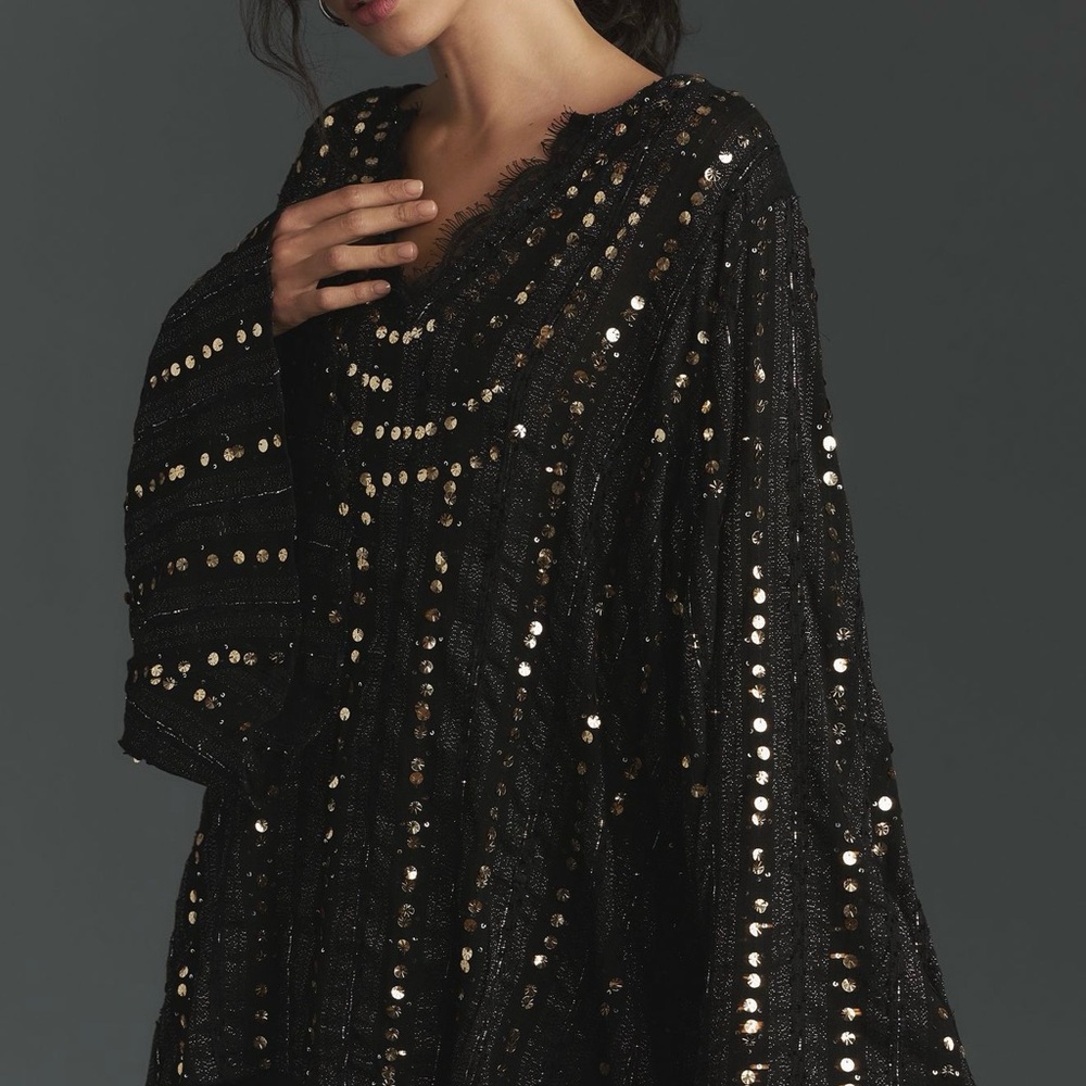 Sequin Embellished White Top